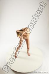 Nude Woman White Standing poses - ALL Slim long blond Standing poses - simple Multi angle poses Pinup